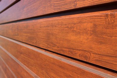 sheet metal that looks like wood|wood grain exterior siding.